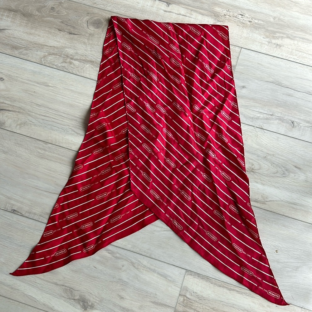 Coach classic red scarf